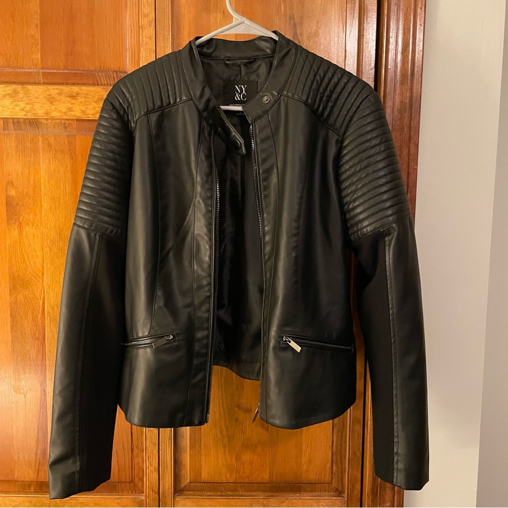 NY&C Faux Leather Jacket- L